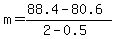 m=%2888.4-80.6%29%2F%282-0.5%29