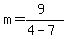 m=%289%29%2F%284-7%29