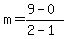 m=%289-0%29%2F%282-1%29