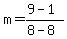 m=%289-1%29%2F%288-8%29