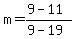 m=%289-11%29%2F%289-19%29
