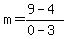 m=%289-4%29%2F%280-3%29