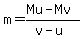 m=%28Mu-Mv%29%2F%28v-u%29