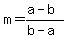 m=%28a-b%29%2F%28b-a%29