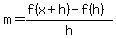 m=%28f%28x%2Bh%29-f%28h%29%29%2Fh