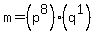 m=%28p%5E8%29%28q%5E1%29