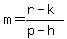 m=%28r-k%29%2F%28p-h%29
