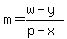 m=%28w-y%29%2F%28p-x%29
