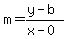 m=%28y-b%29%2F%28x-0%29