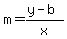 m=%28y-b%29%2Fx