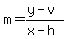 m=%28y-v%29%2F%28x-h%29