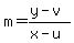 m=%28y-v%29%2F%28x-u%29