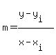 m=%28y-y%5Bi%5D%29%2F%28x-x%5Bi%5D%29
