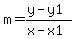 m=%28y-y1%29%2F%28x-x1%29