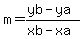 m=%28yb-ya%29%2F%28xb-xa%29