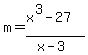 m=+%28x%5E3-27%29%2F%28x-3%29++