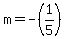 m=-%281%2F5%29