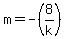 m=-%288%2Fk%29