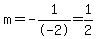 m=-1%2F-2=1%2F2