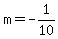 m=-1%2F10