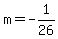 m=-1%2F26