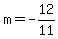 m=-12%2F11