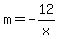 m=-12%2Fx