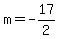 m=-17%2F2