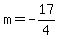 m=-17%2F4