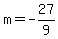 m=-27%2F9