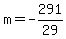 m=-291%2F29
