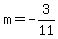 m=-3%2F11