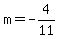 m=-4%2F11