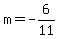 m=-6%2F11