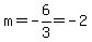 m=-6%2F3=-2