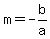 m=-b%2Fa