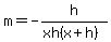 m=-h%2F%28xh%28x%2Bh%29%29