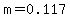 m=0.117
