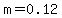 m=0.12