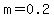 m=0.2