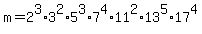 m=2%5E3%2A3%5E2%2A5%5E3%2A7%5E4%2A11%5E2%2A13%5E5%2A17%5E4