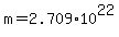 m=2.709%2A10%5E22
