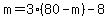 m=3%2880-m%29-8