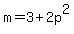 m=3%2B2p%5E2