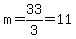 m=33%2F3=11