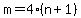m=4%28n%2B1%29
