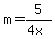 m=5%2F%284x%29