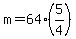 m=64%285%2F4%29