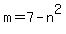 m=7-n%5E2