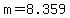 m=8.359